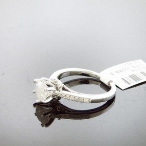 14K WG 1.24CT Diamonds Round Solitaire Engagement Ring Size 6.5 G SI2 Clarity